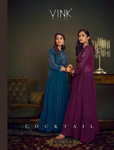 Cocktail By Vink Partywear Crop Top With Jacket And Skirt Collection